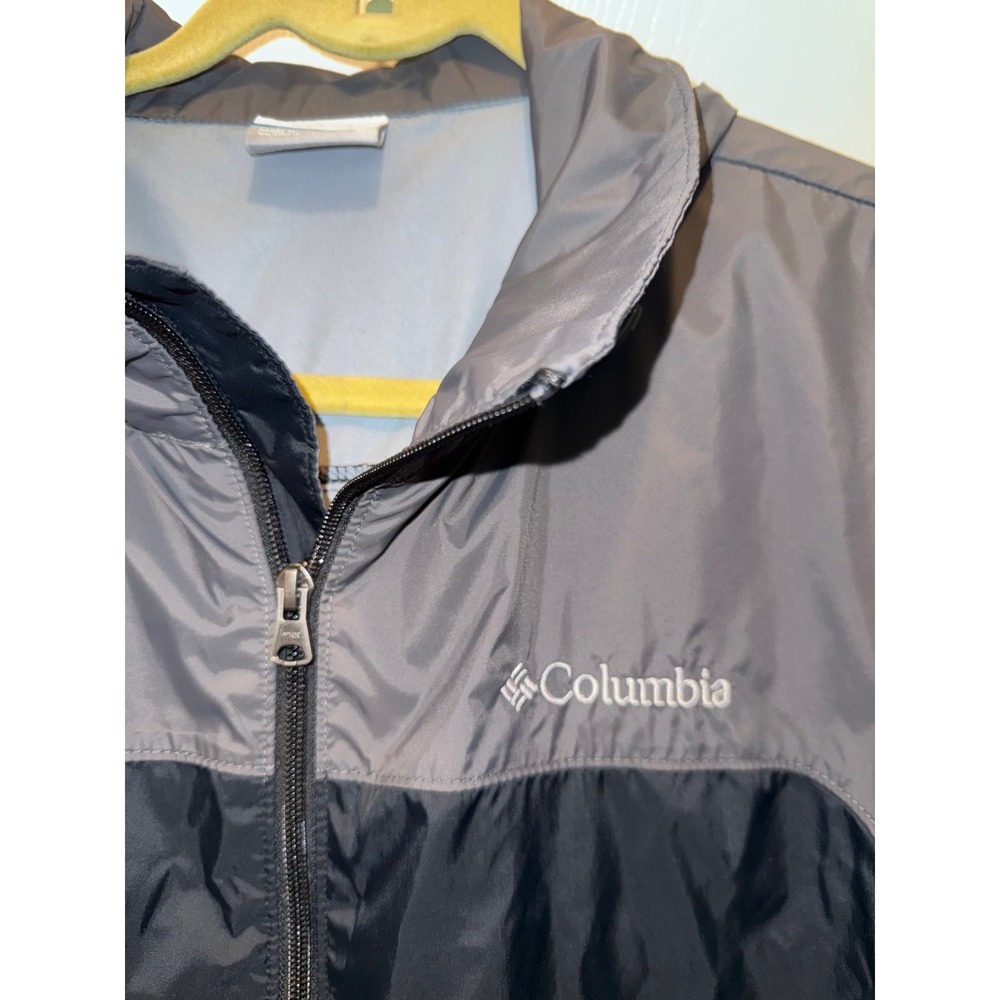 Columbia Men's Jacket/Windbreaker, Size M, Black and Gray